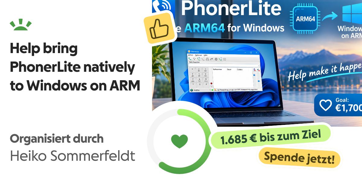 PhonerLite-Spendenaktion auf GoFundMe
