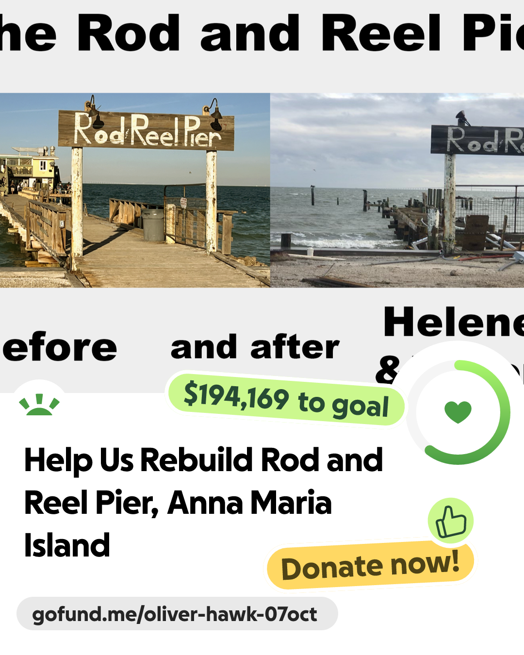 Fundraiser by Oliver Lemke : Help Us Rebuild Rod and Reel Pier, Anna Maria  Island