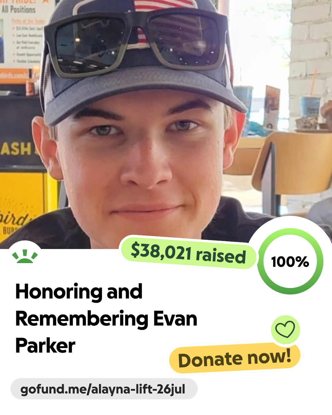 Evan Parker– To Whom It May Concern Fundraiser for Brian Parker by Alayna Schroeder : Honoring and