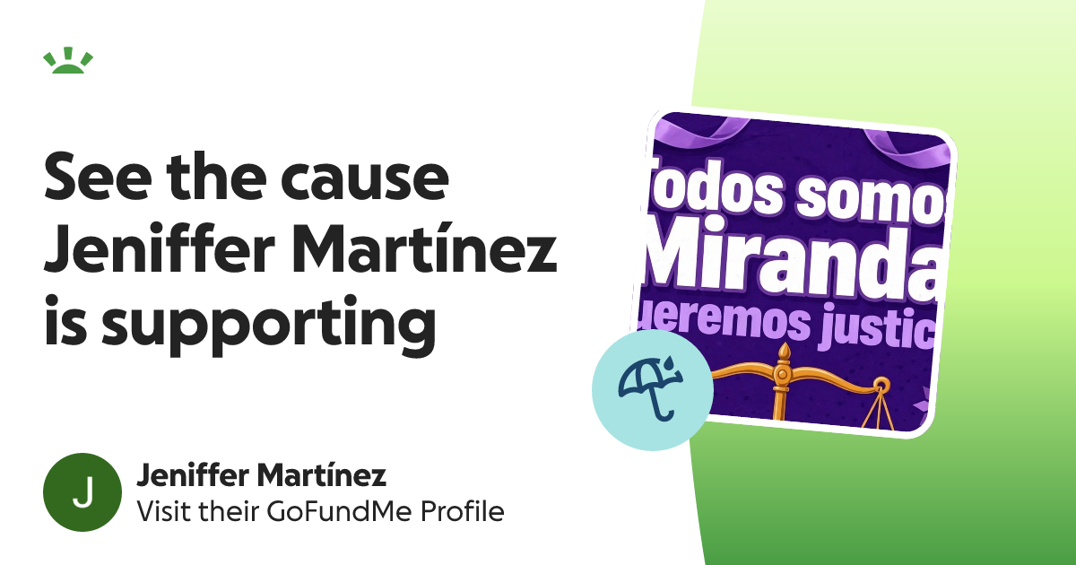 Jeniffer Martínez’s GoFundMe Profile