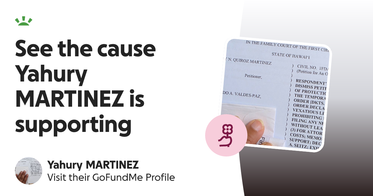 Yahury MARTINEZ’s GoFundMe Profile