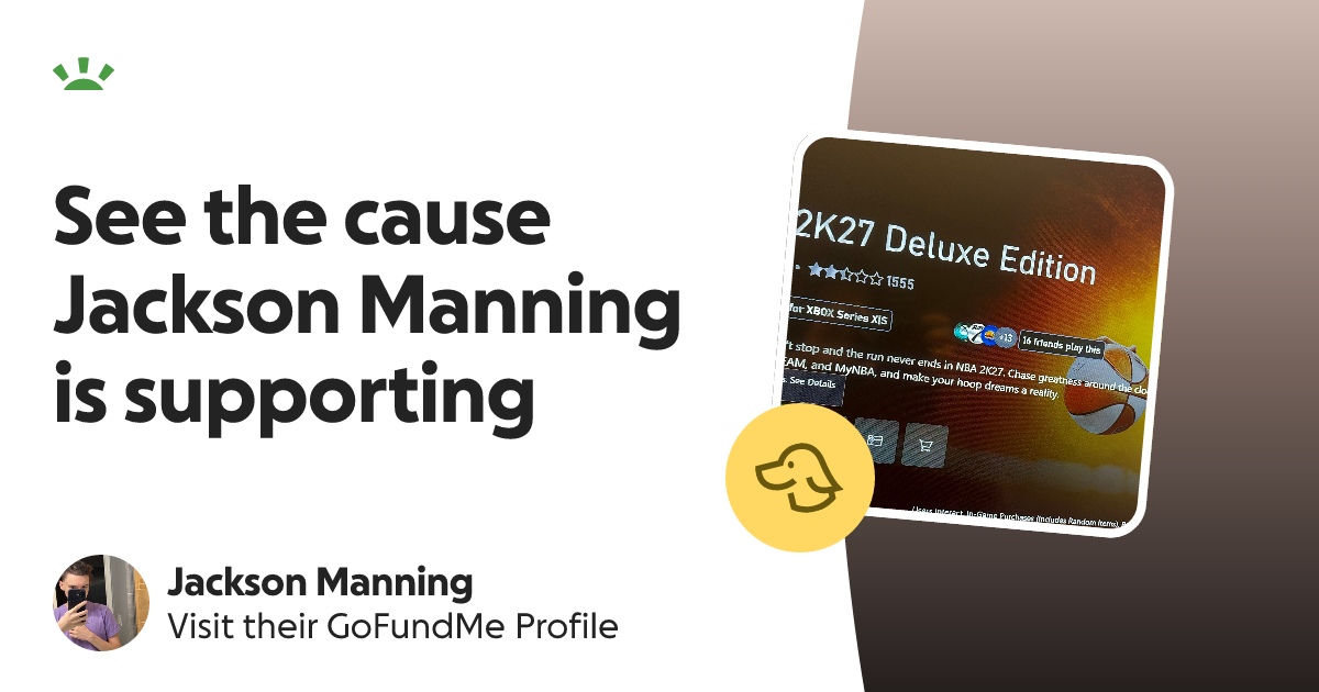 Jackson Manning’s GoFundMe Profile