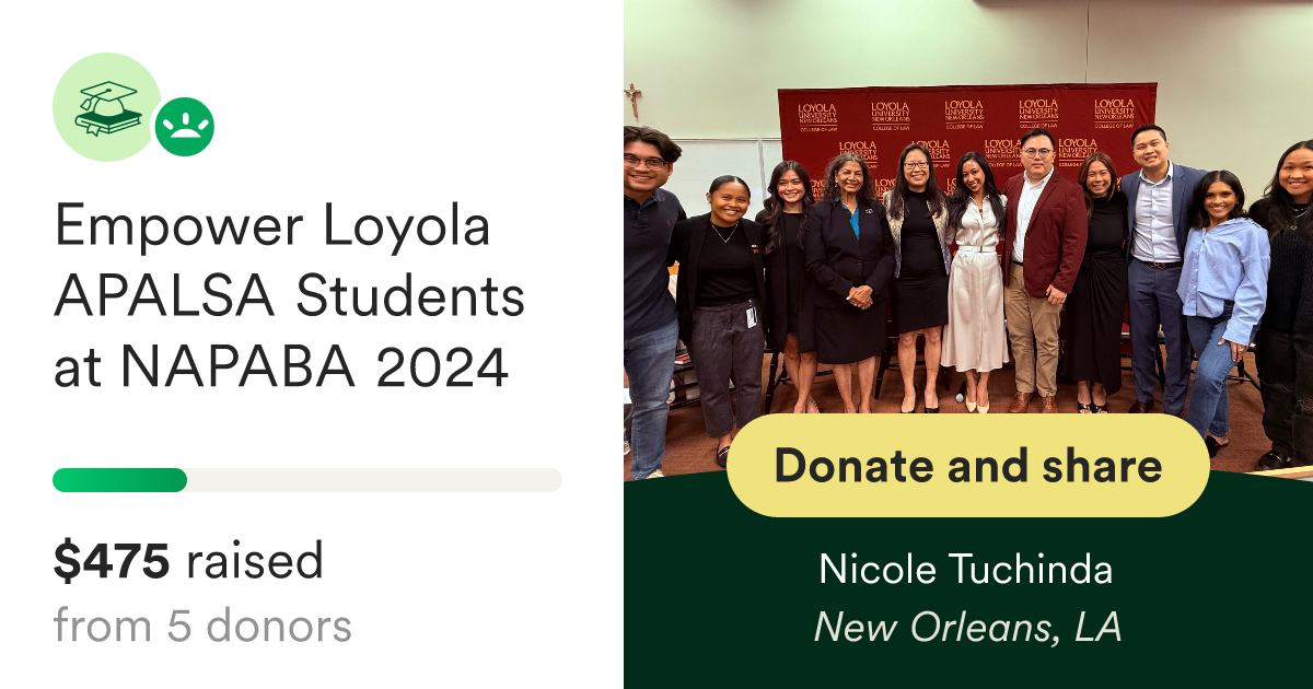 Fundraiser by Nicole Tuchinda Empower Loyola APALSA Students at