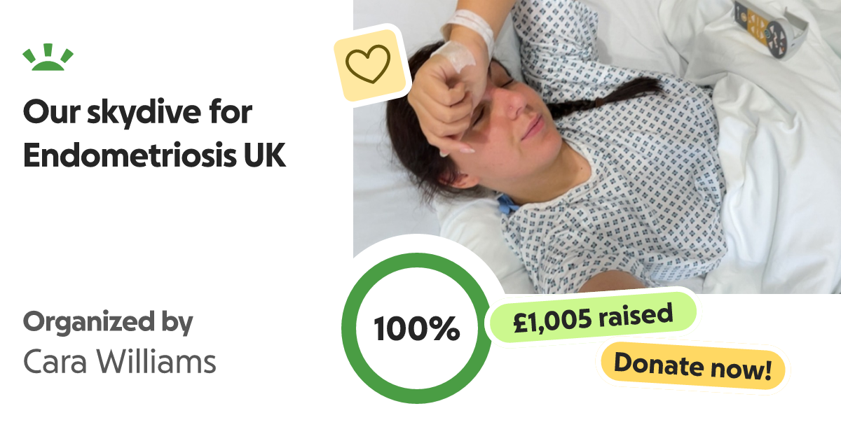 Fundraiser by Cara Williams Our skydive for Endometriosis UK️