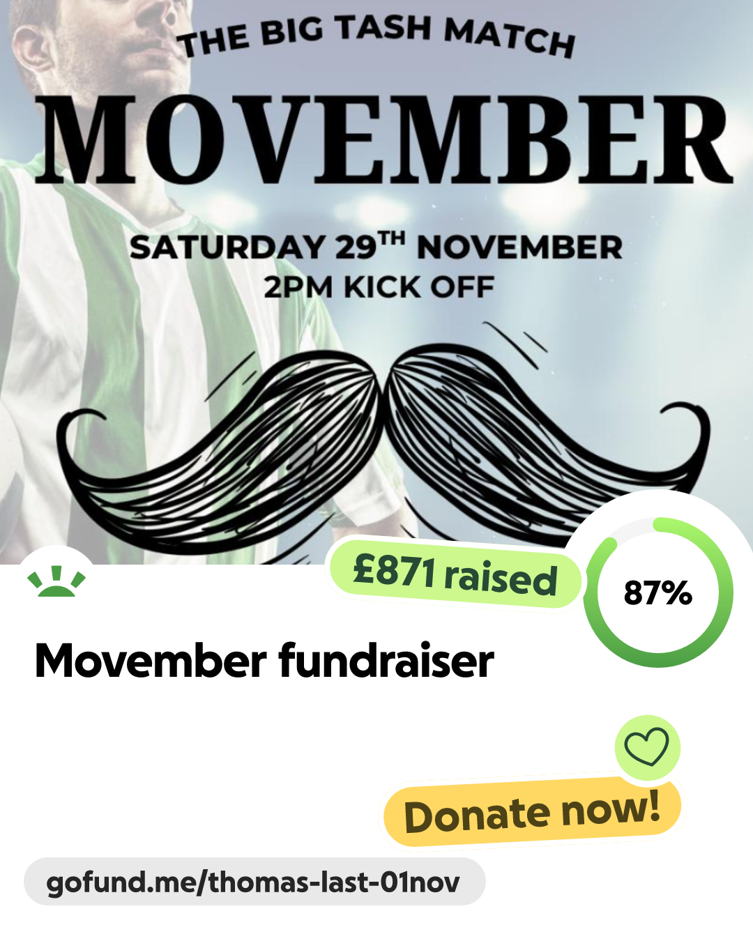 Fundraiser by Thomas Brady : Movember fundraiser